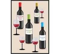 GLOBAL POSTER CON CORNICE - C'ERA ANCORA UNA GOCCIA DI VINO (30X40 CM, NERO)
