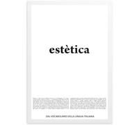 GLOBAL POSTER CON CORNICE DIZIONARIO - ESTETICA - DAL VOCABOLARIO DELLA LINGUA ITALIANA (20X31 CM, NERA)