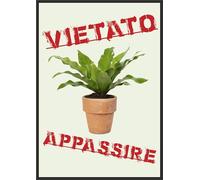 GLOBAL POSTER CON CORNICE - VIETATO APPASSIRE (31X42 CM, NERA)