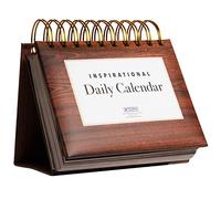 Global Printed Products, Calendario perpetuo motivazionale e ispiratore, giornaliero, girevole, con cavalletto autoportante (legno) (lingua italiana non garantita)