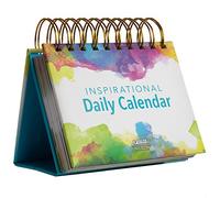 Global Printed Products, Calendario perpetuo motivazionale e ispiratore, giornaliero, girevole, con cavalletto autoportante (colori acquerello) (lingua italiana non garantita)