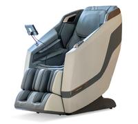 GLOBAL RELAX® | KARMA Sedia per massaggi 2D I Beige | 16 programmi di massaggio automatico+4 programmi manuali | Pressoterapia I Zero Gravity I Termoterapia I Riflessoterapia plantare | Suono 3D
