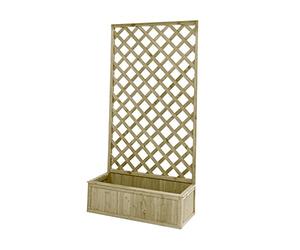 Global Trade IORIERA con GRIGLIA in Legno IMPREGNATO Dimensioni 180X30X75