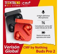 Global Verison CMF by Nothing Buds Pro 2 50 dB Hybrid Active Noise Cancellation Wireless Earbuds 6 HD MICS IP55 Bluetooth 5.3 CMF Buds Pro 2 Earbuds