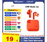 CMF by Nothing Buds - Auricolari wireless, 42 dB ANC, modalità Trasparenza, Tecnologia Ultra Bass 2.0, Audio HD di DIRAC, resistenza all'acqua IP54 e connessione a doppio dispositivo - Arancione