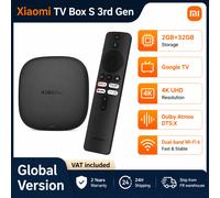 Global Version Xiaomi TV Box S 3rd Gen Smart 360° Bluetooth remotevoice control Android TV Box Google TV 2GB + 32GB Google Assistant Dolby Atmos & DTS:X 4K UHD Wi-Fi 6 BT5.2