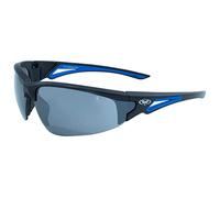 Global Vision LEVBLFM - Occhiali di sicurezza con specchio e montatura blu