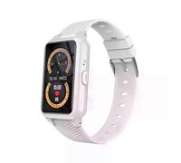 (Global vision-WHITE)con Orologio intelligente per anziani, per bambini, con rilevamento delle cadute,