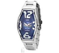 Global Watch Industries - Nasa Ct. 6281l / 13m - Orologio Da Polso Unisex, Cinturino In Acciaio Inox Colore Argento