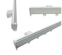 GLOBALCORPORATION Binario per tende a soffitto e parete in alluminio bianco con scorrevoli da interno Bastone Scorritenda per tendaggi moderni scorrimento manuale strappo kit completo (360 CM)