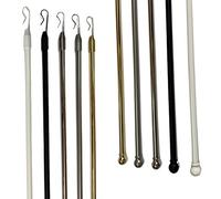 GLOBALCORPORATION Frusta Frustino Asta Bastone per Tende in Ferro Diametro 11 mm di Lunghezza 125 cm Ideale per Aiutare Lo Scorrimento della Tenda bastone (NERO)