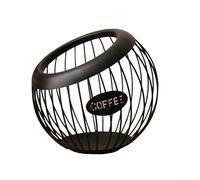 GLOBALHUT Ciotola porta cialde di caffè, cesto di frutta creativo in ferro per capsule di caffè, frutta secca, cesto obliquo, adatto per ristoranti e famiglie (nero), 816194K11GVS9N5L6817W6GI0645N5