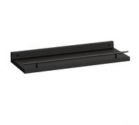 GLOBALHUT Scaffali galleggianti da parete in legno di pino, organizzano il disordine e aumentano lo stoccaggio, Guardrail (nero)