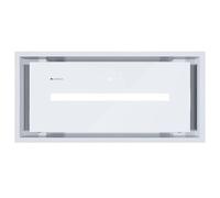 GLOBALO Cappa aspirante, cappa da incasso per cucina, ventilatore piatto, con illuminazione, larghezza di installazione 60 cm, vetro temperato, PINELIO 60.1 White, Bianco [A+]