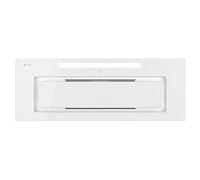 GLOBALO Cappa aspirante da incasso per cucina, ventilatore piatto, con illuminazione, larghezza 79,6cm, 4 livelli di potenza, vetro temperato e acciaio Loteo 80.4 White