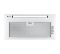 GLOBALO Cappa cucina, cappa da incasso cm 60, ventilatore piatto, filtro antigrasso, cappa ad armadio con illuminazione, acciaio verniciato Viledo 60.1 Bianco
