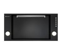 GLOBALO Cappa da incasso, cappa da incasso 60 cm, illuminazione a LED, comando PUSH BUTTON, 3 gamme di velocità, acciaio verniciato, Retio 60.2 Black