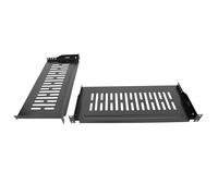 GLOBALRACK - Mensola universale per server rack, ventilata, per rack e armadi di rete da 19", in acciaio resistente, capacità di carico: 22,7 kg-1U, altezza 20,3 cm di diametro, confezione da 2 pezzi