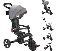 Globber Explorer Trike Foldable 4in1 - Nero-grigio