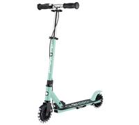 Globber - FLOW ELEMENT JUNIOR LIGHTS - monopattino pieghevole a 2 ruote con freno posteriore, manubrio regolabile e luci LED, per bambini dai 4 anni - colore verde menta