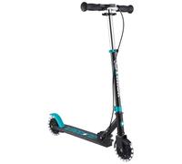 Globber - FLOW ELEMENT JUNIOR LIGHTS - monopattino pieghevole a 2 ruote con freno posteriore, manubrio regolabile e luci LED, per bambini dai 4 anni - azzurro turchese
