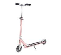 Globber - FLOW ELEMENT LIGHTS - monopattino pieghevole a 2 ruote con luce LED, freno posteriore e manubrio regolabile, dai 5 anni, per bambini e adolescenti - rosa dorato