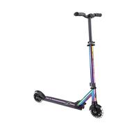 Globber - Flow Element Lights - Monopattino pieghevole a 2 ruote per bambini dai 5 anni e ragazzi, neocromo