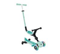 Globber GO UP - Luci attive a 360° - Monopattino evolutivo con sedile e luci per bambini piccoli dai 15 mesi, verde menta.