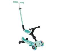 Globber GO UP - Luci attive a 360° - Monopattino evolutivo con sedile e luci per bambini piccoli dai 15 mesi, verde menta.