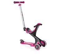 Globber - GO•UP COMFORT - Monopattino a 3 ruote con sedile per bambini da 15m+ a 9 anni + , Rosa Intenso