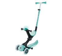 Globber Go Up Deluxe Luci - Monopattino evolutivo a 3 ruote con luci per bambini da 15 mesi a 7 anni, verde menta