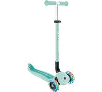 Globber - GO•UP ACTIVE LIGHTS 360 - monopattino evolutivo con seduta girevole a 360°, poggiapiedi, luci LED e 3 ruote, per bambini da 15 mesi a 6 anni - verde menta