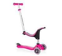 Globber - GO•UP SPORTY - Monopattino a 3 ruote con sedile per bambini da 15m+ a 7 anni + , Rosa Intenso