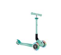 GLOBBER JUNIOR Foldable Lights - Monopattino 120/80 mm, ABEC 9, 3 ruote, ruote luminose LED, verde menta