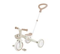 GLOBBER Learning Trike 3 in 1 Plus ECO - Triciclo e girante per bambini, 8/7", sella TPR ad altezza regolabile, colore: tortora