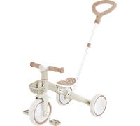 GLOBBER Learning Trike 3 in 1 Plus ECO - Triciclo e girante per bambini, 8/7", sella TPR ad altezza regolabile, colore: tortora