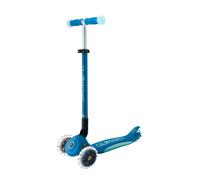 GLOBBER Elite Glow Lights - Monopattino per bambini, 120/80 mm, 3 ruote, regolabile, a LED, effetto bagliore, colore: petrolio