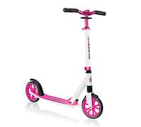 Globber - NL 205 - Monopattino pieghevole a 2 ruote con sospensione anteriore per bambini dagli 8 anni + , Bianco - Rosa