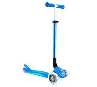 GLOBBER Primo Foldable Plus Lights - Monopattino per bambini dai 3 anni in su, 120/80 mm, ABEC 5, 3 ruote con ruote LED, regolabile in altezza