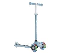 Globber - Primo Lights - Monopattino a 3 ruote per bambini dai 3 ai 7 anni, azzurro pastello