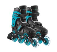 Globber - Rulli GO•Skates - Rulli scalabili e regolabili - Taglia M/L dal 34 al 37, nero e blu