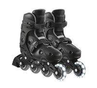 Globber - Rulli GO•Skates - Rulli scalabili e regolabili - Taglia M/L dal 34 al 37, Nero e Grigio