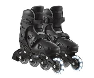 Globber - Rulli GO•Skates - Rulli scalabili e regolabili - Taglia M/L dal 34 al 37, Nero e Grigio