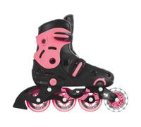 Globber - Rulli GO•Skates - Rulli scalabili e regolabili - Taglia M/L dal 34 al 37, nero e rosa