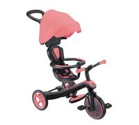 Globber - Triciclo Explorer 4 in 1 - Triciclo evolutivo e drenante per bambini dai 10 mesi ai 5 anni, rosa