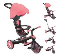 Globber - Triciclo Explorer 4 in 1 - Triciclo evolutivo e drenante per bambini dai 10 mesi ai 5 anni, rosa