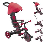 Globber - Triciclo Explorer 4 in 1 - Triciclo evolutivo e drenante per bambini dai 10 mesi ai 5 anni, rosso