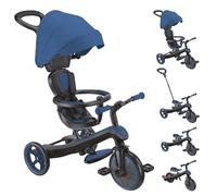 Globber - Triciclo Explorer 4 in 1 - Triciclo evolutivo e drenante per bambini dai 10 mesi ai 5 anni - Versione 2 - Blu marino