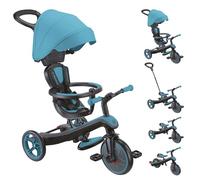 Globber - Triciclo Explorer 4 in 1 - Triciclo evolutivo e drenante per bambini dai 10 mesi ai 5 anni - Versione 2 - Blu Turchese