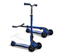 GLOBBER ULTIMUM - Monopattino per bambini adulti, 125/90 mm, extra largo, ABEC 7, 3 ruote, regolabile in altezza, blu scuro